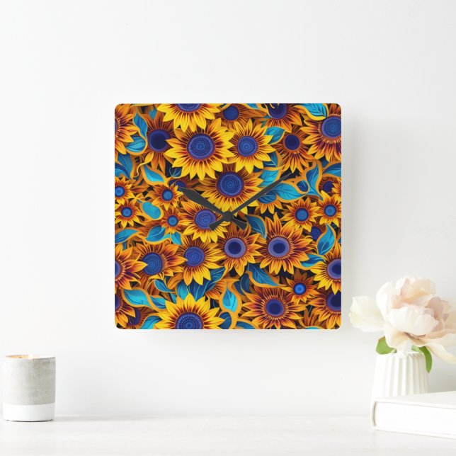 Bright Sunflower Clock (Home)