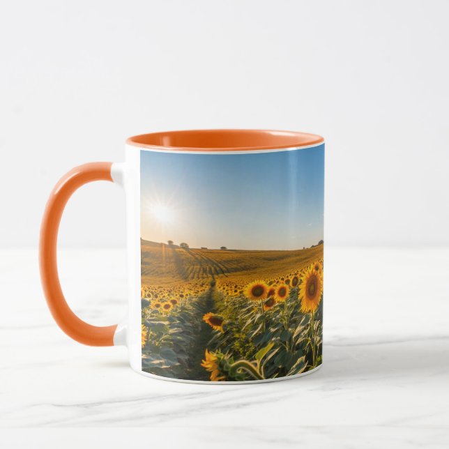 Bright Sunflower Mug - Joyeux cadeau Floral (Gauche)
