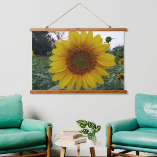 Bright Sunflower Photo Tapestry for Wall Decoratio