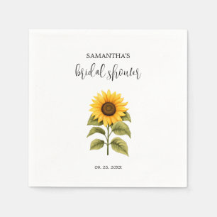 Bright sunflowers Bridal Shower minimalist Napkin