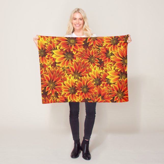 Bright Sunflowers Fleece Blanket (In Situ)