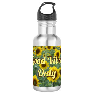 Bright Sunflowers Good Vibes Only 532 Ml Water Bottle