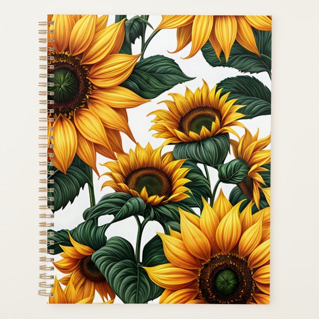Bright Sunflowers Planner (Front)