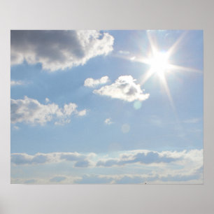 Bright Sunlight with Clouds Poster