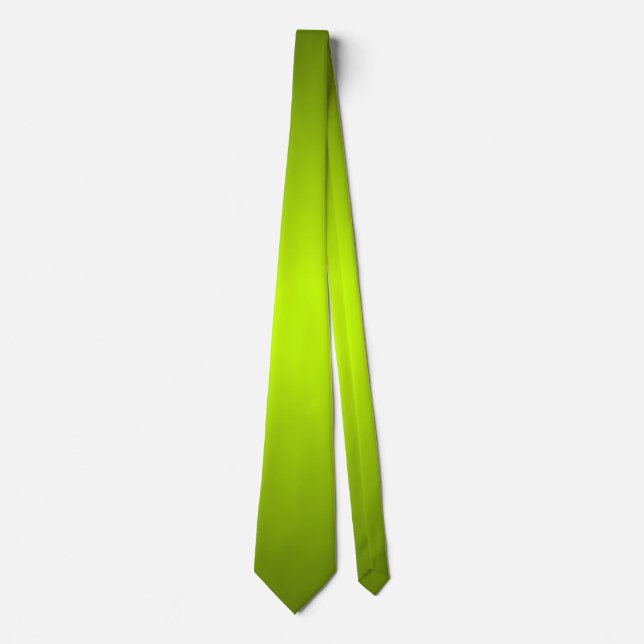  Bright Sunny Green Cheerful Gradient Hues Tie (Front)