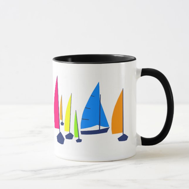 Bright Sunny Sailboats - Mug (Right)