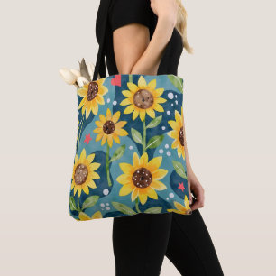 Bright Sunny Sunflowers Tote Bag