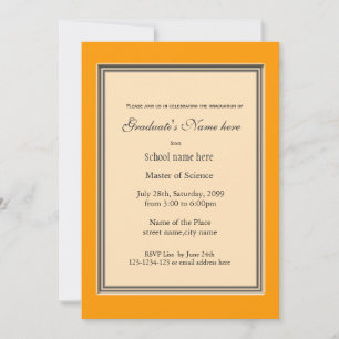 Bright sunny yellow high achievement graduation invitation