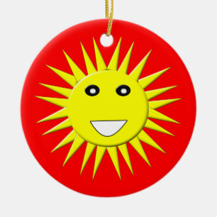 Bright Sunshine Custom Birthday Ceramic Ornament