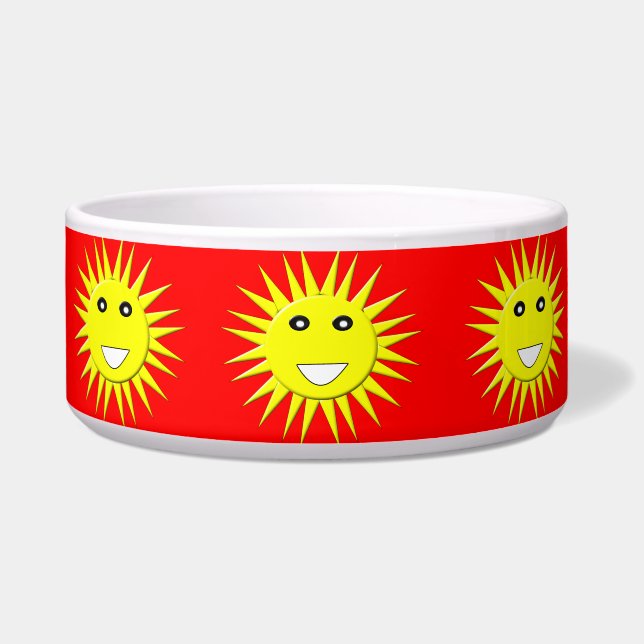 Bright Sunshine Dog Bowl (Front)