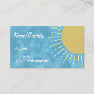 Bright Sunshine In Blue Sky Custom Business Card
