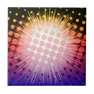 Bright Super Hero Pop Art Tile