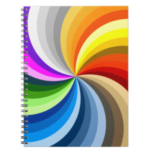 Bright swirl notebook