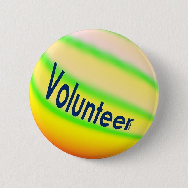 Bright Swirl Volunteer AH2010 2 Inch Round Button (Front)