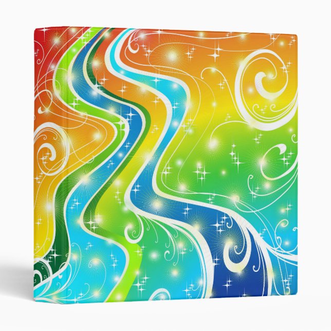 Bright Swirls and Colours Binder (Front/Spine)