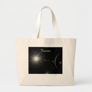Bright Taurus Large Tote Bag