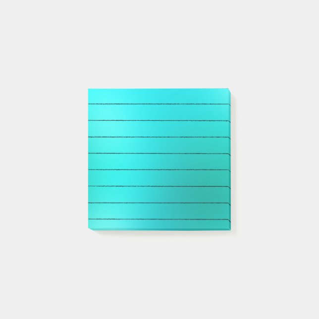Bright Teal Blue Post-it Notes (Front)