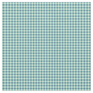 Bright Teal Green Gingham Fabric