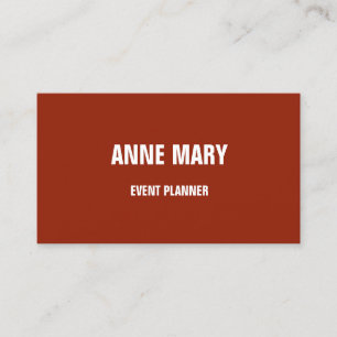 Bright Terracotta Burnt Orange Colorful Modern Business Card