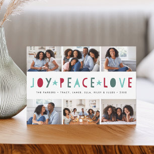 Bright Tidings Holiday Photo Collage Card