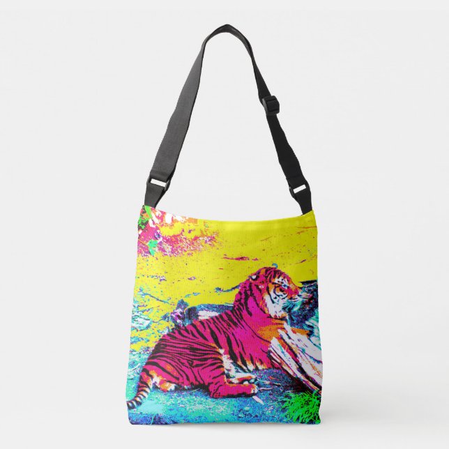 Bright Tiger Crossbody Bag (Front)