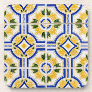 Bright tile pattern, Portugal Coaster