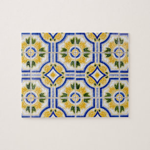 Bright tile pattern, Portugal Jigsaw Puzzle