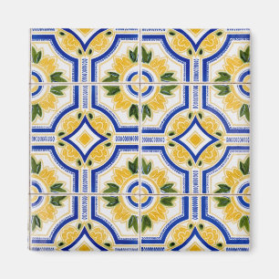 Bright tile pattern, Portugal Magnet