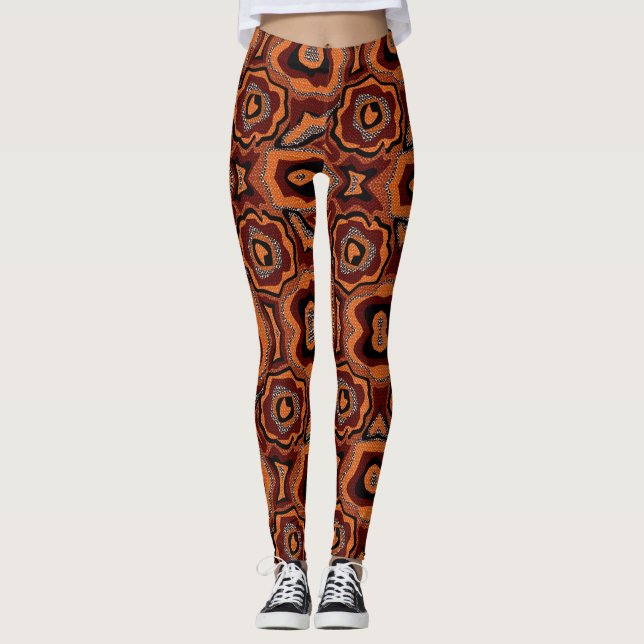 Bright tribal African pattern. Leggings (Front)