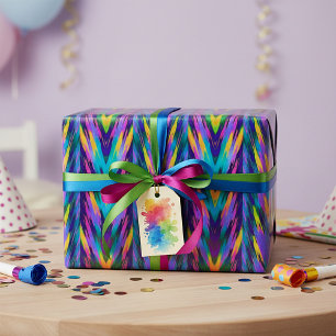 Bright tribal chevron wrapping paper