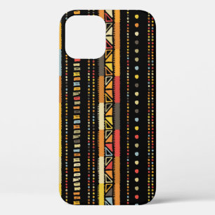 Bright Tribal Stripes Handmade Pattern iPhone 12 Case