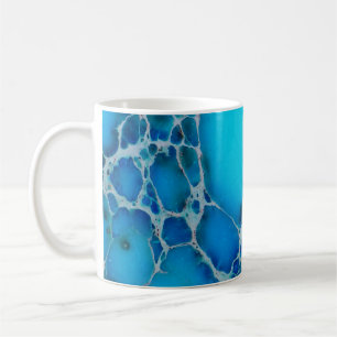 Bright Tropical Blue Healing Jasper Stone Coffee Mug