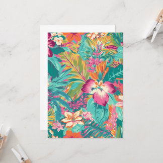Bright Tropical Botanical Invitation