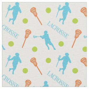 Bright Tropical Colour Male Lacrosse Player Patter Fabric
