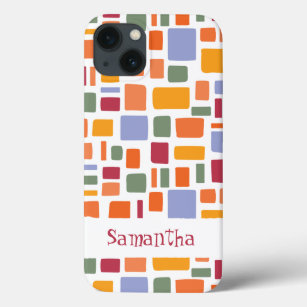 Bright Tropical Colours Wonky Squares & Rectangles iPhone 13 Case