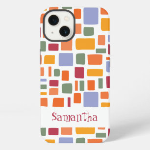 Bright Tropical Colours Wonky Squares & Rectangles iPhone 13 Case