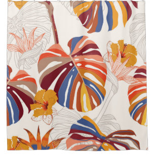 Bright Tropical Floral Hand Drawn