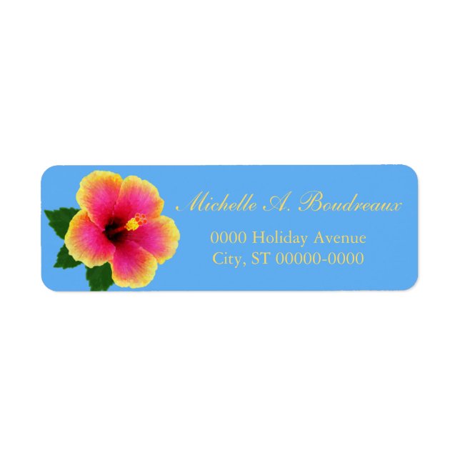 Bright Tropical Hibiscus Flower (Front)