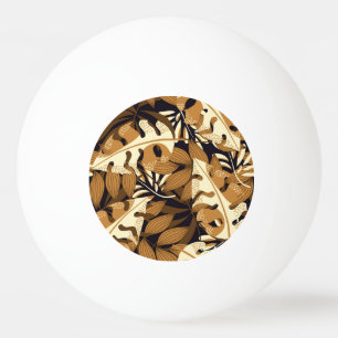Bright Tropical Leaves Dark Pattern Ping Pong Ball