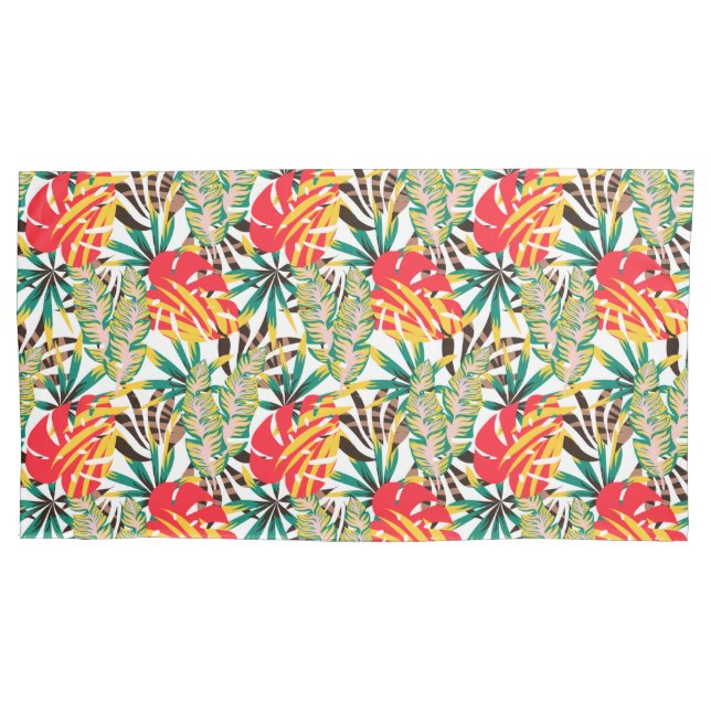 Bright Tropical Pattern Pillowcase (Front)