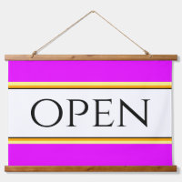 Bright Tropical Pink Yellow White OPEN Stripes