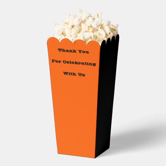 Bright True Orange Solid Colour Favor Box (Popped)