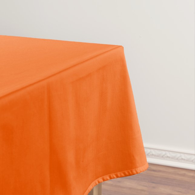 Bright True Orange Solid Colour Tablecloth (In Situ)