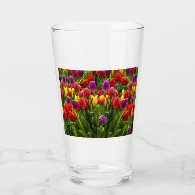 Bright Tulips Glass (Front)