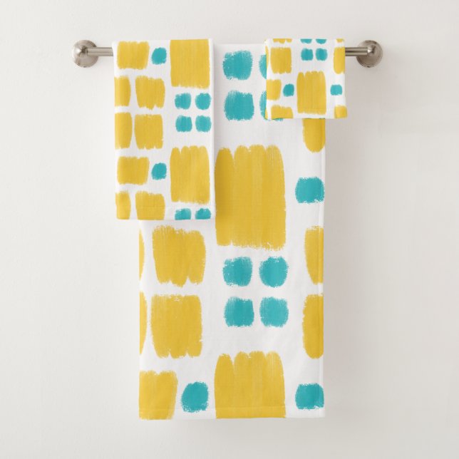 Bright Turquoise et Jaune formes peintes (En situation)