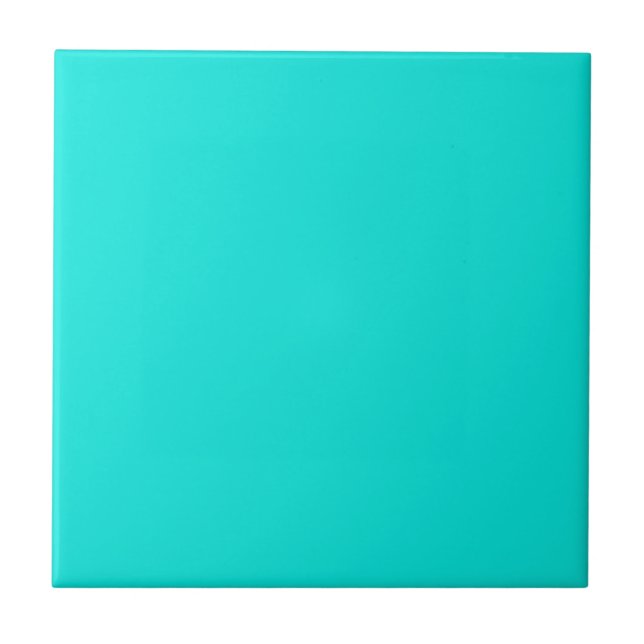 Bright Turquoise Solid Colour Tile (Front)