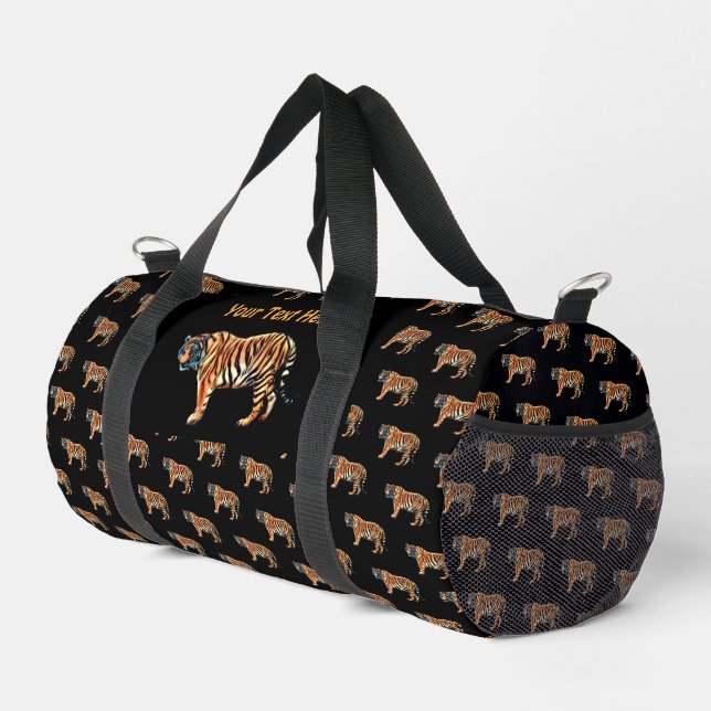 Bright Tyger Dark Forest Duffle Bag (Right Corner)