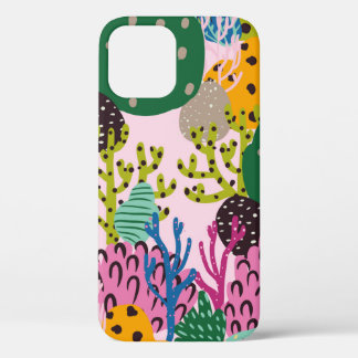 Bright underwater illustration pattern with beauti iPhone 12 case