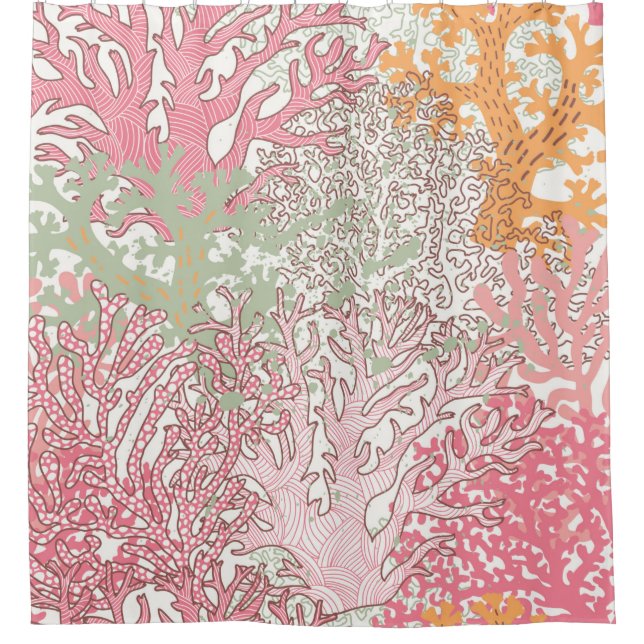 Bright underwater seamless pattern with beautiful  (Front)