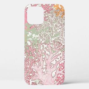 Bright underwater seamless pattern with beautiful iPhone 12 case